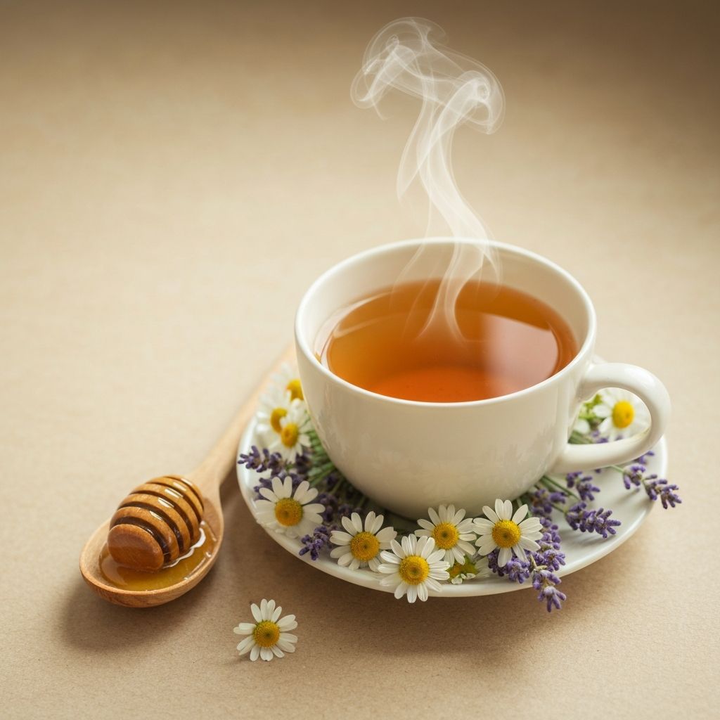 Herbal tea with fresh herbs